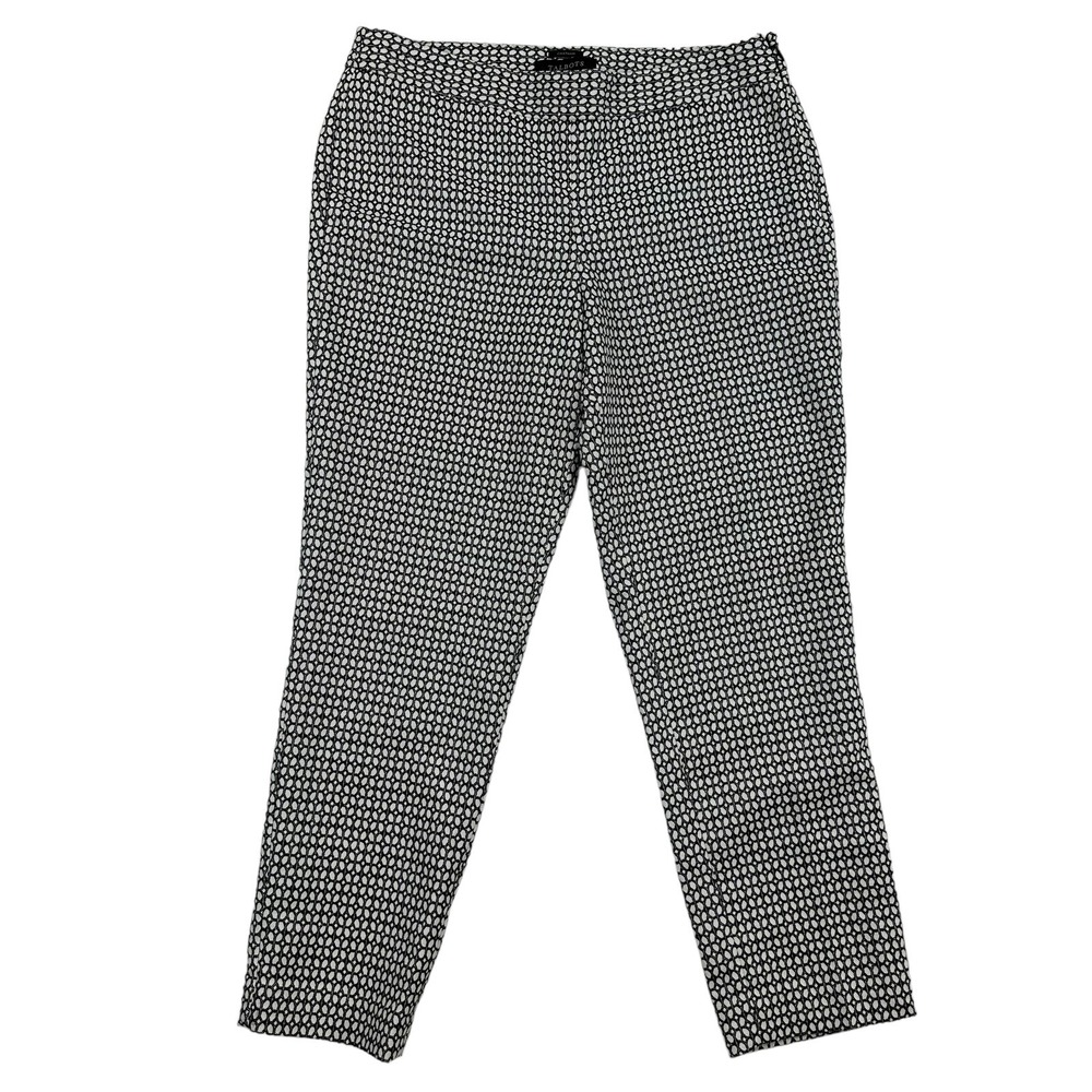 Talbots Black & White Cropped Ankle Pants